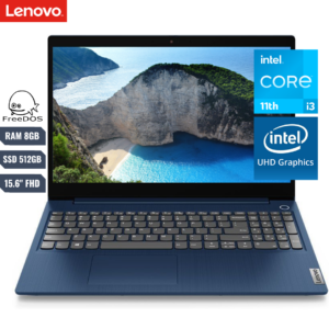 LAPTOP LENOVO IDEAPAD 3 15ITL INTEL CORE I3 1115 G4 (11VA) 8GB SSD512GB 15.6" FHD FREEDOS WIFI6  ESPAÑOL ABYSS BLUE