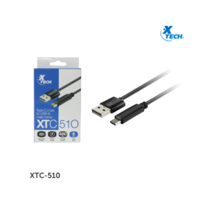 CABLE XTECH XTC-510 CON CONECTOR TIPO C MACHO A USB 2.0 A MACHO