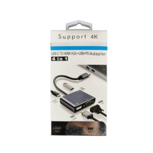HUB ADAPTADOR  4 EN 1 BYL-2001 PUERTO USB-C A HDMI VGA USB